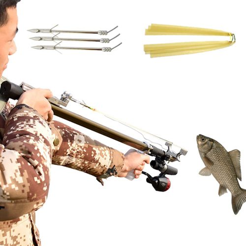 Smart Kingfisher Fish Hunting Crossbow Plastic Fishing Arrows Stainless  Continuous Shooting Semi Automatic Slingshot Mechanical Catapult Rifle
